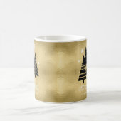 Mug Arbres de Noël et flocons de neige Gold ID863 (Centre)