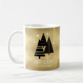 Mug Arbres de Noël et flocons de neige Gold ID863 (Gauche)