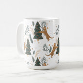 Mug Arbres de Noël et motif de tigres (Devant gauche)