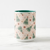 Mug Arbres de Noël et signes de paix Motif (Centre)