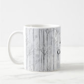 Mug Arbres de Noël Flocons de Neige Gris Argent (Gauche)