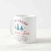 Mug Arbres de Noël frais de ferme (Devant gauche)