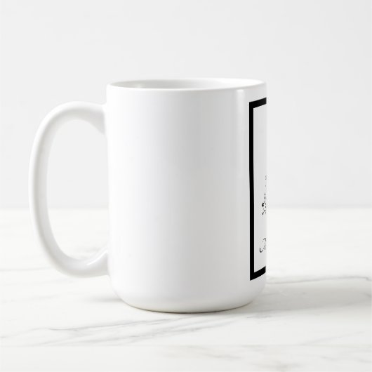 Mug Arbres de Noël minimalistes noirs et blancs (Gauche)
