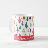 Mug Arbres de Noël rétro (Devant gauche)