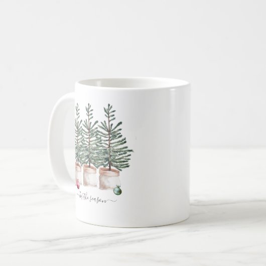 Mug Arbres De Noël Rustiques Cette Saison (Devant gauche)