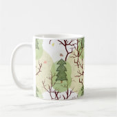 Mug Arbres de Noël texturés et arbres séchés. (Gauche)