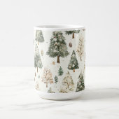 Mug Arbres de Noël verts crème (Centre)