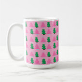 Mug Arbres de Noël verts et roses (Gauche)