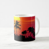 Mug Arbres de palmiers couchés Silhouette-16515 (Devant droit)
