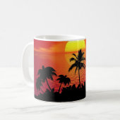 Mug Arbres de palmiers couchés Silhouette-16515 (Devant gauche)