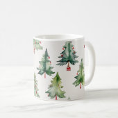 Mug Arbres de sapin écossais de Noël (Devant droit)