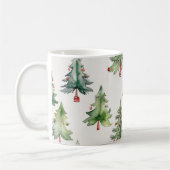 Mug Arbres de sapin écossais de Noël (Gauche)