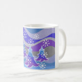 Mug arbres d'hiver bleus (Devant droit)