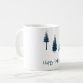 Mug Arbres d'hiver bleus de la Marine (Devant gauche)