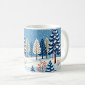 Mug Arbres d'hiver dans la neige (Devant droit)