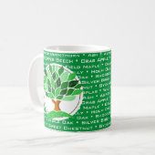 Mug Arbres du Royaume-Uni et de l'Europe. (Devant gauche)