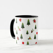 Mug Arbres et vaches de Noël (Devant gauche)