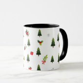 Mug Arbres et vaches de Noël (Devant droit)