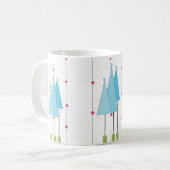 Mug Arbres fantaisistes bleus (Devant gauche)