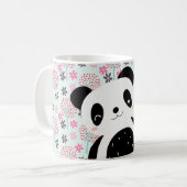 Mug Arbres, fleurs, et ours panda (Devant gauche)