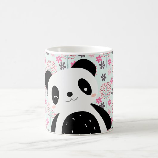 Mug Arbres, fleurs, et ours panda (Centre)