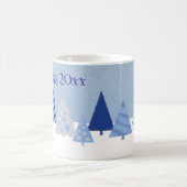 Mug Arbres lunaires bleus de Noël (Centre)