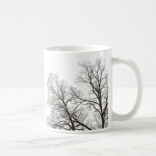 Mug Arbres nus et ciel Cool Design naturel (Droite)