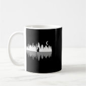 Mug Arbres Réflexion Wolf Howling À Pleine lune Forest (Gauche)
