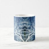 Mug Arbres silhouettes bleus et blancs (Centre)