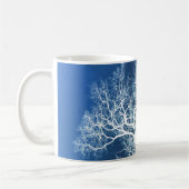Mug Arbres silhouettes bleus et blancs (Gauche)