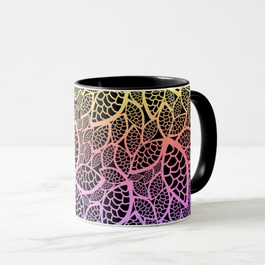 Mug Arc arc-en-ciel fleuri (Devant droit)