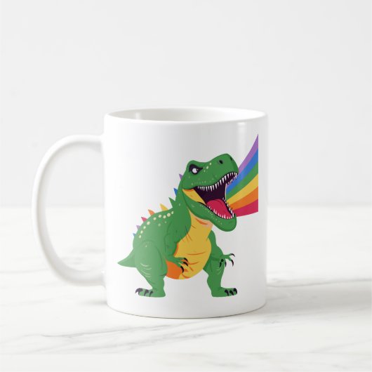 Mug Arc arc-en-ciel Trex Dinosaur (Gauche)