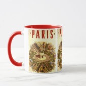 Mug Arc de Triomphe vintage, Paris, France Travel Art (Gauche)