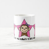 Mug Arc d'étoile de rose de fille de singe de sourire (Centre)