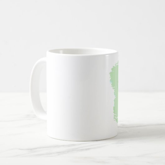 Mug Arc en arc-en-ciel Brush Conception géométrique (Devant gauche)