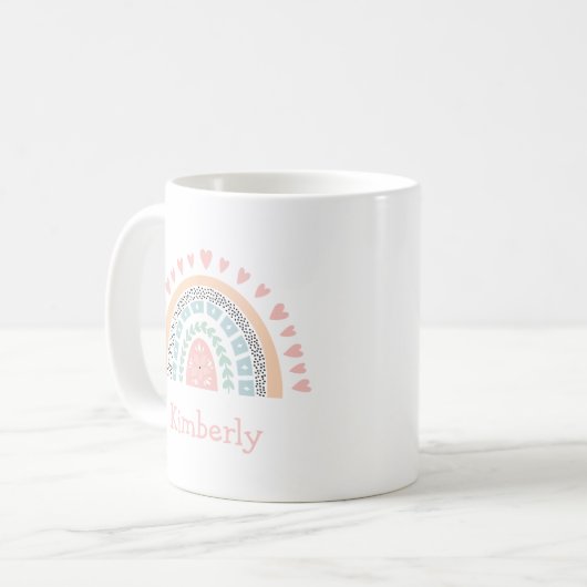 Mug Arc en arc-en-ciel personnalisé (Devant gauche)