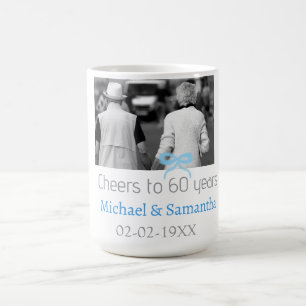 Mug arc en argent pour 60 ans de mariage