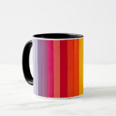 Mug Arc-en-ciel à bandes multiples (Devant gauche)