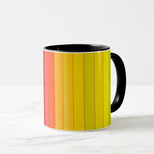 Mug Arc-en-ciel à bandes multiples (Devant droit)