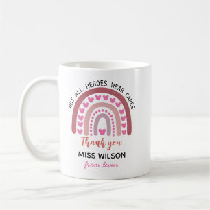 Mug Arc-en-ciel aquarelle moderne merci professeur