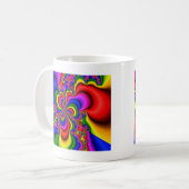 Mug arc-en-ciel art fractal (Devant gauche)
