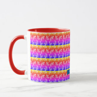 Mug Arc-en-ciel avec design feuille