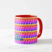 Mug Arc-en-ciel avec design feuille (Devant droit)