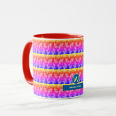 Mug Arc-en-ciel avec design feuille (Devant gauche)