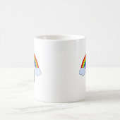 Mug Arc-en-ciel avec l'initiale de monogramme (Centre)