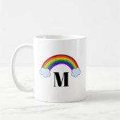 Mug Arc-en-ciel avec l'initiale de monogramme (Gauche)