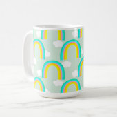 Mug Arc-en-ciel avec Nuage Bleu (Devant gauche)