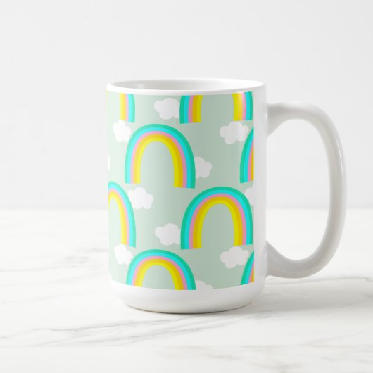 Mug Arc-en-ciel avec Nuage Bleu (Droite)