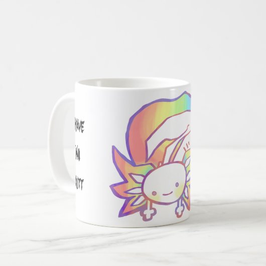 Mug Arc en ciel Axolotl Silly mignon Muvelty (Devant gauche)