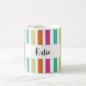 Mug Arc-en-ciel bandes verticales coloré rétro multico (Centre)
